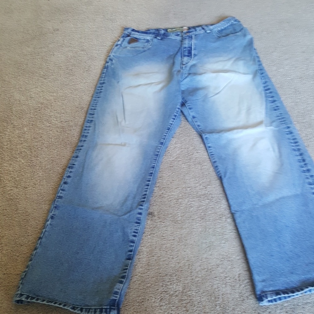 Stone washed light blue jeans!